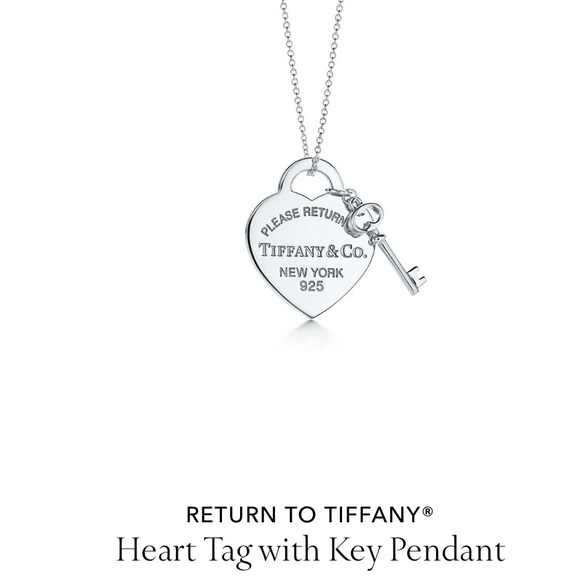 Tiffany & Co. Jewelry - Tiffany & co. Heart Tag with Key Pendant